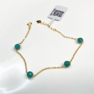 Best Selling Women's Turquoise Faceted Bead DIY Sterling Silver Classic Designer <b>Fashion</b> <b>Bangles</b> - Product Image 1