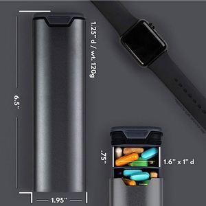 Boîte personnalisable en aluminium et bois de grande capacité pour 7 jours, adaptée pour organiser les pilules, logo personnalisé - Product Image 4