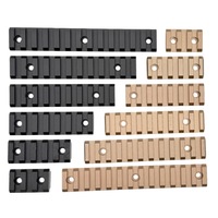 Support de rail tactique LAMBUL 20 mm 1913 à 3, 5, 7, 9, 11 ou 13 emplacements en aluminium noir/brun pour ML et KM