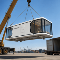 Casa Prefabricada de Aluminio Resistente a Terremotos, Estructura de Acero, Cápsula Espacial para Zonas Climáticas Hostiles, Villa, Oficina, Diseño Moderno