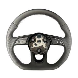 Volante de cuero con botón de inicio para Audi <span class=keywords><strong>A3</strong></span> 8V A6 C7 C6 S3 A5 A4 B8 B9 Q7 Q5 RS3 A7 TT S8 Q8 S4 A8 RS7 S5 S6 S7 cuero - Product Image 2