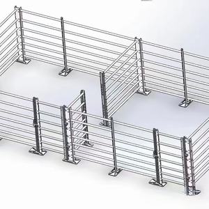 Sığır çit panelleri koyun Yard çit panelleri hayvancılık mera yuvarlak kalem çiftlikleri için kapısı ile çelik Corral paneller - Product Image 1