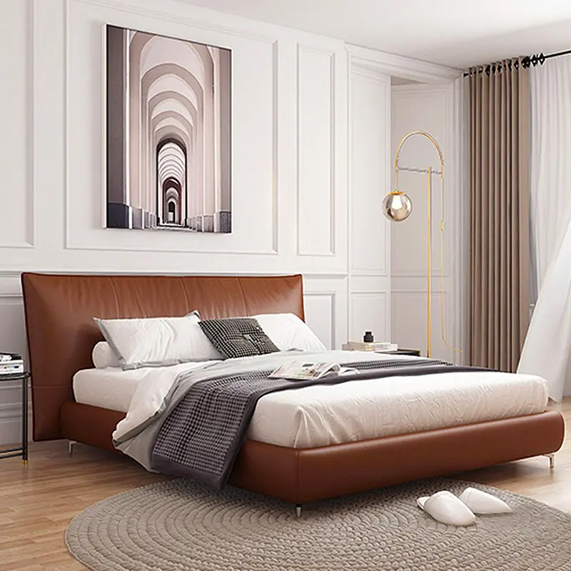 Modern Luxury Nordic Simplicity And Modern mobili per camera da letto mobili per letto matrimoniale King Size in vera pelle