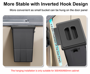 Thùng rác kéo tủ bếp HNOSS, thùng rác gia dụng dưới tủ, thùng rác âm tủ bếp có nắp - Product Image 5