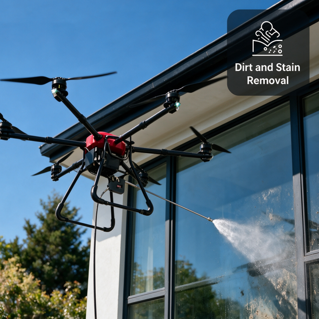 ODM Custom Logo Six Axis Low Vibration Light Body Townhouse Slope Roof Exterior Window Cleaning Drone
