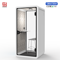 Cabine de bureau insonorisée portable et silencieuse, espace de travail mobile intérieur à haute confidentialité pour téléphone, étude, entrepôt, salle de sport en plein air, en vente