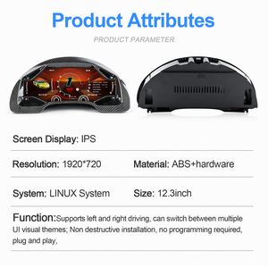 Navihua Nouvelle Version Améliorée 12.3'' pour Lamborghini Gallardo 2004-2015 - Tableau de Bord Numérique, Compteur de Vitesse, Système Linux Auto - Product Image 5