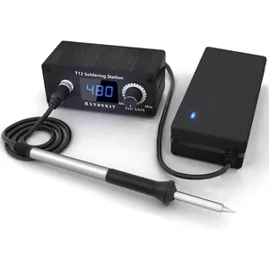handskit T12C MINI T12 Soldering Station Digital Electronic DC 19v-24v 72w Welding Iron Tips With Power Supply Adapter