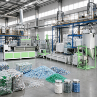 Granulateur multifonctionnel à double étage pour recyclage plastique, type mère-bébé, avec refroidissement par eau, machine de pelletisation à deux vis