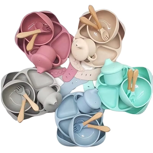 Spill Proof Silicone Sippy Cup for Infants Toddlers and Kids Reusable BPA Free <b>Microwave</b> Safe Animal Pattern Milk Straw <b>Set</b> - Product Image 2