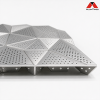 Panneaux muraux en aluminium perforé 3D décoratifs modernes Alumtimes pour revêtement de façade extérieure de bâtiments commerciaux
