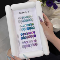 Ensemble de vernis à ongles en gel durable Tuomiya 32 couleurs Monet bleu-violet effet œil de chat, emballage de base, kit professionnel pour salons de manucure