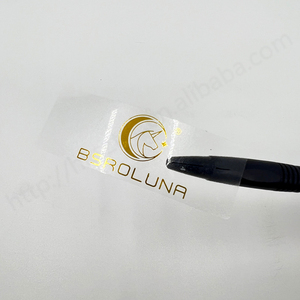 Tự dính tùy chỉnh in ấn không thấm nước rõ ràng lá vàng dán logo trong suốt nhãn - Product Image 3
