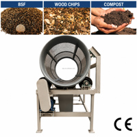 Tamis rotatif DZJX de haute qualité pour le tamisage des sciurets et des particules de biomasse, machine de criblage à tambour rotatif pour le biochar et le compost