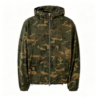 Veste à capuche zippée ample pour homme Rainbow Spray Premium Apparel Manufacturer, imprimé camouflage vintage, veste safari épaisse pour homme