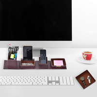 Organisateur de bureau boîtes de rangement en cuir PU bureau pliable organisation de bureau boîte de rangement