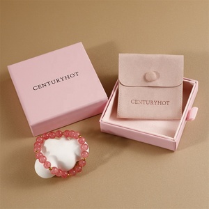 PUPPYSEW ジュエリーボックス ネックレス収納ボックス ロゴ入り ジュエリーバッグ ポーチ包装 ブレスレット ネックレス イヤリング リングボックス - Product Image 5