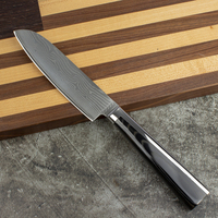 Couteau Santoku Japonais de 4,5 Pouces, Épaisseur 2,5 MM, Noyau VG-10, 67 Couches de Damas, Finition Miroir G10, OEM/ODM Luxe
