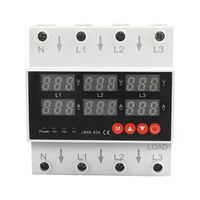 Régulateur de tension automatique triphasé CA à protection contre la perte de phase et les surtensions/sous-tensions LBX6 63A 4 KVA 380V pour contrôle moteur avec limitation réglable