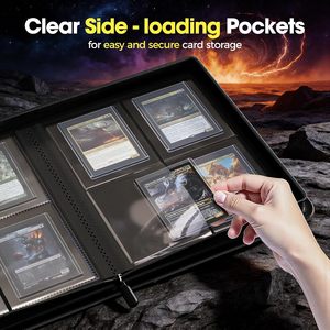 Carpeta Premium de 4 Bolsillos con Ventana para Almacenamiento de Tarjetas, Capacidad para 144 Tarjetas en Fundas Protectoras - Product Image 6