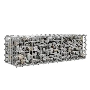 100x80x30cm welded galvanized wire gabions box/gabion stone fence mesh