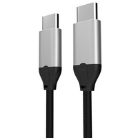 Meilleure vente USB A à USB C PD 100W câble de données de charge rapide 1M logo OEM classique noir tressé ABS coque nylon tressé câble