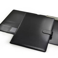 Carpeta de archivos A4 personalizada Portapapeles Business Multi-Function Manager Portafolio Hoja Cuero Trabajo Contrato Firma Libro Logotipo personalizado