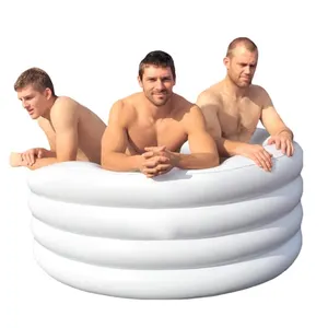 Gonfiabile in plastica portatile pieghevole pieghevole freestanding bagno di ghiaccio vasca da bagno per adulti