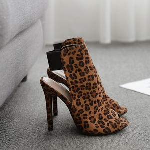 CSS439 ackle cinghie open toe <span class=keywords><strong>tacco</strong></span> <span class=keywords><strong>alto</strong></span> leopardo scarpe <span class=keywords><strong>sandali</strong></span> in pelle di vernice - Product Image 5