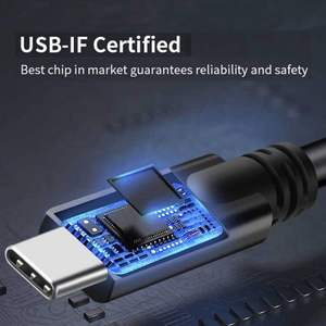 สายดาต้า USB C แบบ Type C รุ่น 3.2Gen 2 ความเร็ว 20Gbps รองรับการซิงค์ข้อมูลและชาร์จเร็ว 5A PD แบบงอ 90 องศา ความยาว 2 เมตร พร้อม E-Marker - Product Image 3