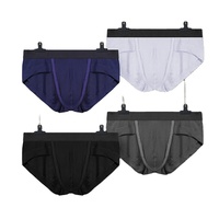 Collant personnalisé pour hommes, sous-vêtement à taille basse, Modal U avec ceinture de contraste, culotte exotiques