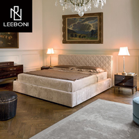 Juego de muebles de dormitorio de almacenamiento de terciopelo de lujo italiano, cama de terciopelo doble, cama de Villa tamaño King