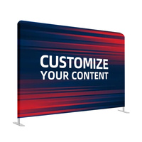 Stand d'affichage publicitaire pliable personnalisé de 8 pieds avec bannière pop-up en tissu, livraison gratuite