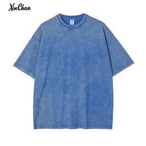 Chất Lượng Cao Biểu Tượng Tùy Chỉnh Đau Khổ Người Đàn Ông Sang Trọng 250 GSM 100% Cotton T Áo Sơ Mi Axit Rửa Tdiy Biểu Tượng Trang Phục Riêng Logo Áo Sơ Mi Cho Nam Giới - Product Image 4