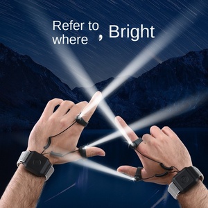 Led <b>Rechargeable</b> <b>Flashlight</b> Lighted for Men Gadgets with Finger on Fingertips Outdoor Camping Essentials Tools for - Product Image 1