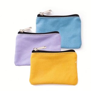 Plain Cotton Canvas Travel Cosmetic Bag With Custom Logo Design Cosmetics <b>Mini</b> Makeup <b>Pouch</b> for Women - Product Image 1