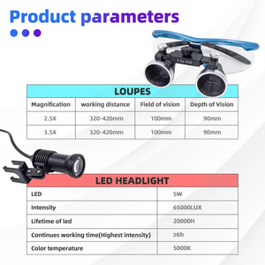 ルーペ3.5X/2.5X拡大双眼手術手術手術手術手術用ルーペランプ - Product Image 4