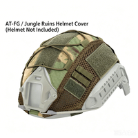 Housse de casque tactique en polyester pour casques de style FAST, fermeture réglable à scratch, légère, pour usage extérieur