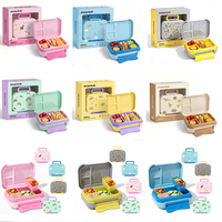 Individuell Bedruckte Auslaufsichere Wärmeisolierende Tragbare Plastik-Bento-Box mit Griff, 1200ml, BPA-frei, für Schulkinder