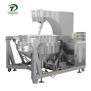 Industrial Cooking Pot BBQ Pepper Sauce Making Machine With Mixer Jam Cooking Mixing Machine