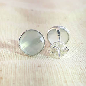 Pendientes de Plata de Ley 925 con Calcedonia Natural Color Aqua - Product Image 3