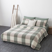 Parure de lit en velours brodé, housse de couette rayée, couvre-lit blanc pour hôtel, drap de lit, draps d'hôtel blancs