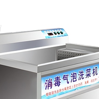 Frisse fruit- en groentewasmachine met luchtbellen en motor, 220V, 4kW vermogen
