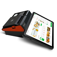 Terminal POS Inteligente Android de 11 Pulgadas con Certificación Google GMS, Android 13/14, Wi-Fi 6, Impresora Integrada de 80 mm, NFC+QR, Caja Registradora POS