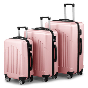 Ensemble de 3 valises rigides DB en ABS+PC léger avec serrure TSA, 4 roues pivotantes, doublure en polyester, design moderne pour les voyages - Product Image 3