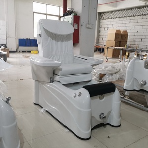 Kisen Luxury Modern Light Grey Spa Chair Electric Foot Reflexology Manicure Pedicure Chair for Nail Salon - Product Image 4