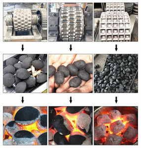 Machine de fabrication de briquettes de <span class=keywords><strong>charbon</strong></span> de biomasse grande capacité, moteur AC 7,5 kW, construction <span class=keywords><strong>en</strong></span> acier au carbone, haute qualité pour boulets de <span class=keywords><strong>charbon</strong></span> - Product Image 3