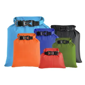 6Pcs Set Outdoor Waterproof Bag Dry Sack Waterproof Dry Backpack Storage Pouch for Drifting Boating Floating Kayaking Beach
