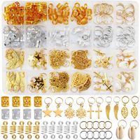 DIY Perruque Stand Hair Extension Tools Perles en plastique Anneau Star Shell Snowflake Leaf-Emballé dans un sac