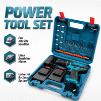 Perceuse à main multifonction, perceuse électrique sans fil au lithium-ion, tournevis, ensemble d'outils